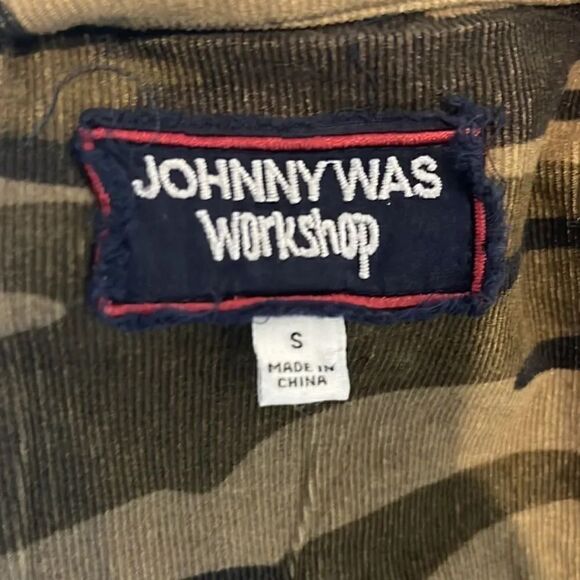 Johnny Was Raquel embroidered camo print drawstring waist corduroy jacket, S! - Picture 10 of 11